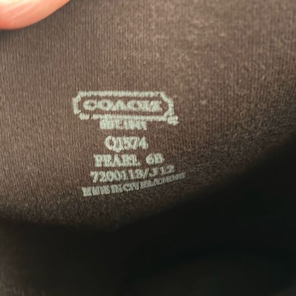 Coach Womens Brown Beige Logo Lace-Up Round Toe Rain Boots Size 6B - Picture 6 of 7
